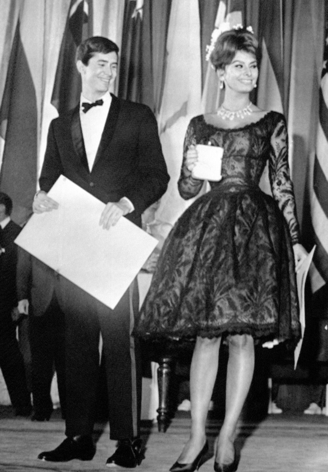 Cannes Anthony Perkins and Sophia Loren
